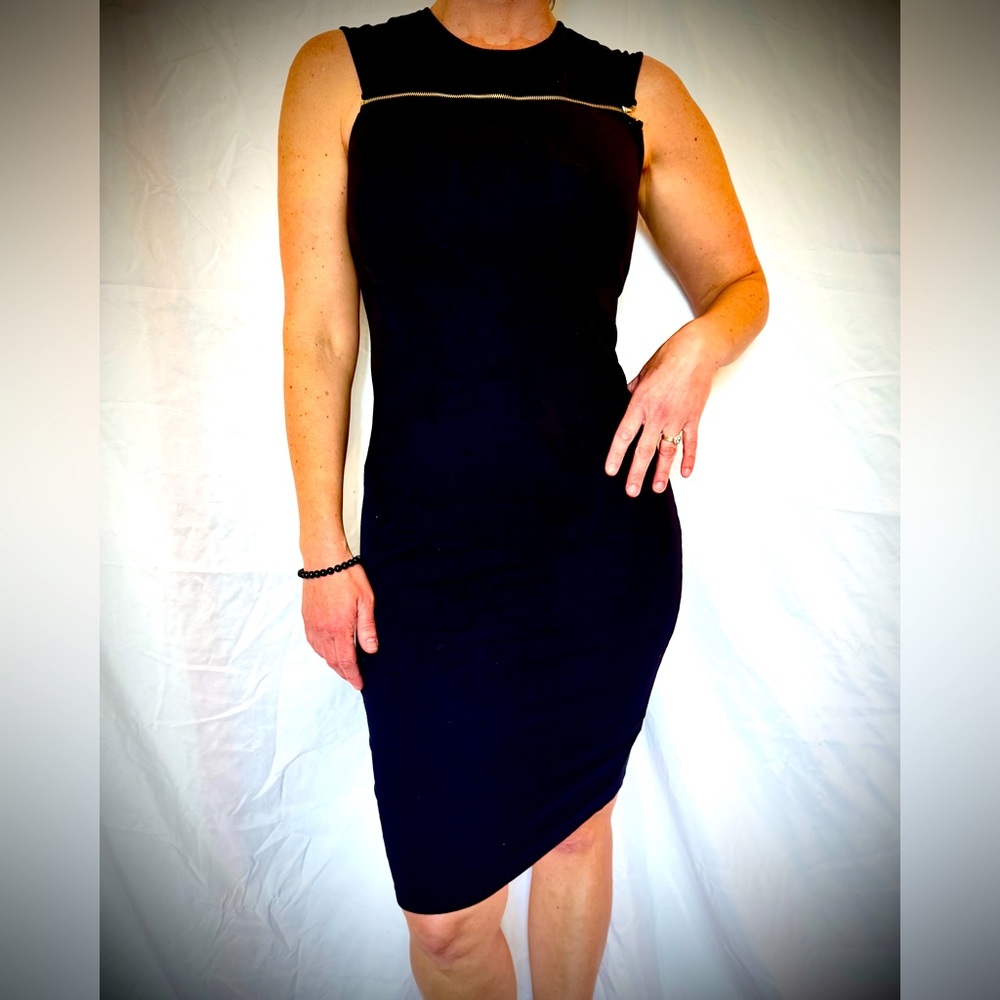 Forever 21 Black Mind Bodycon Dress w/ Zipper